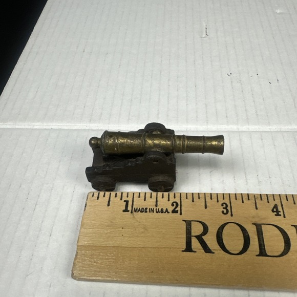 Vintage Penncraft USA Small Cast Iron Brass Toy Civil War Cannon 3" - Picture 6 of 6